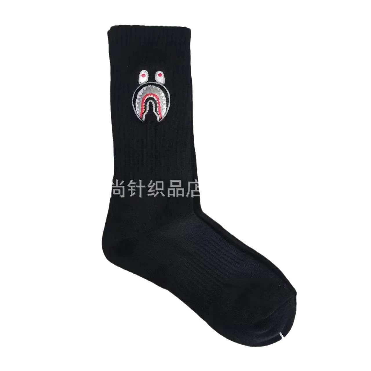 A Bathing Ape (BAPE) Ape Head & Shark Embroidery Socks qc 4