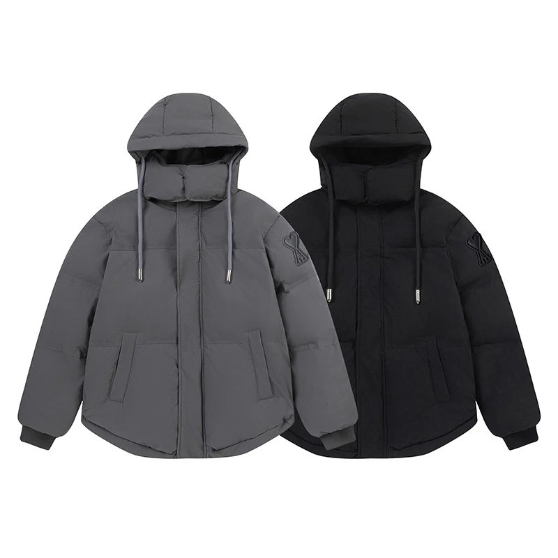 AMI Paris logo-appliqué Puffer Jacket qc 4