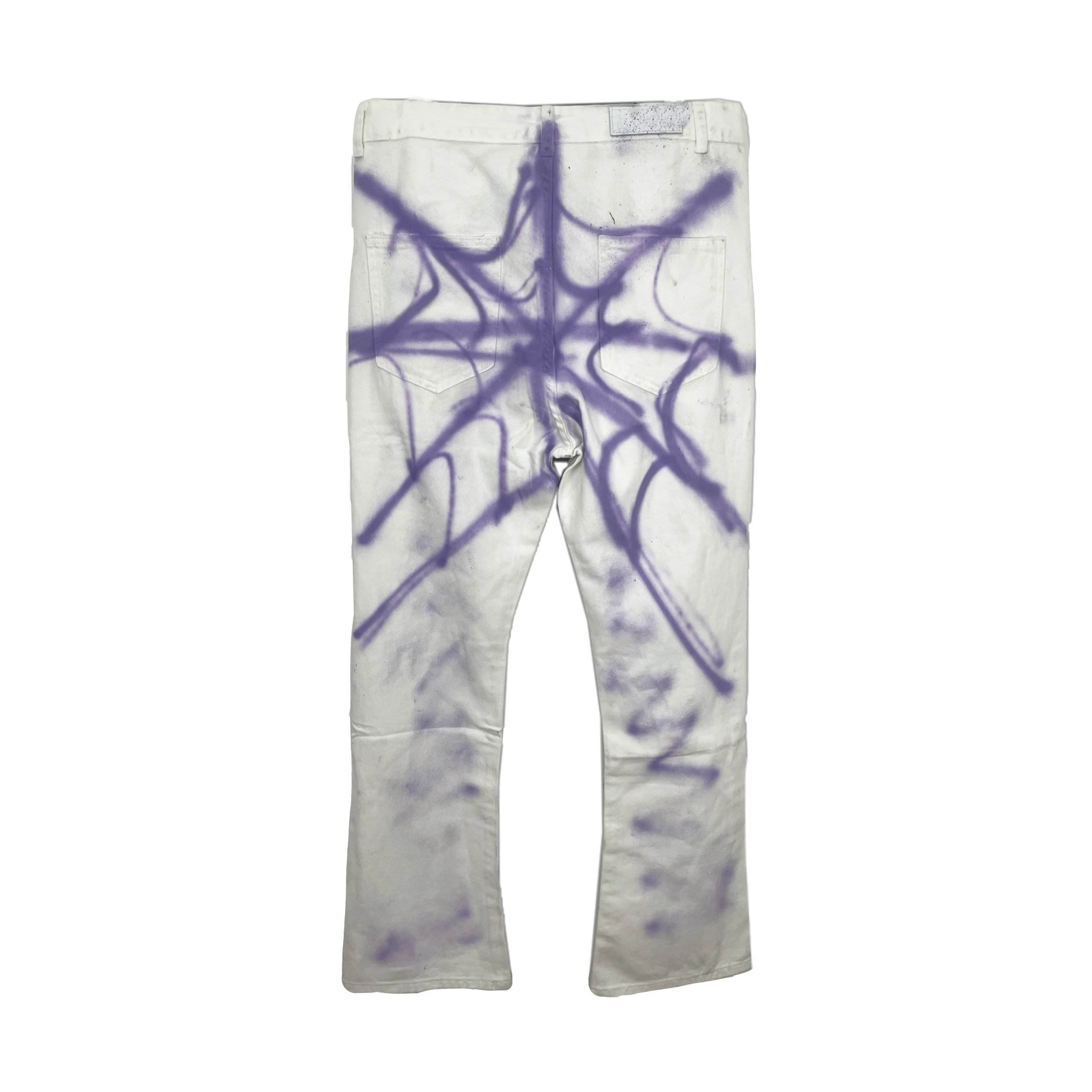Sp5der Purple Spider Web Graphic Jeans qc 4