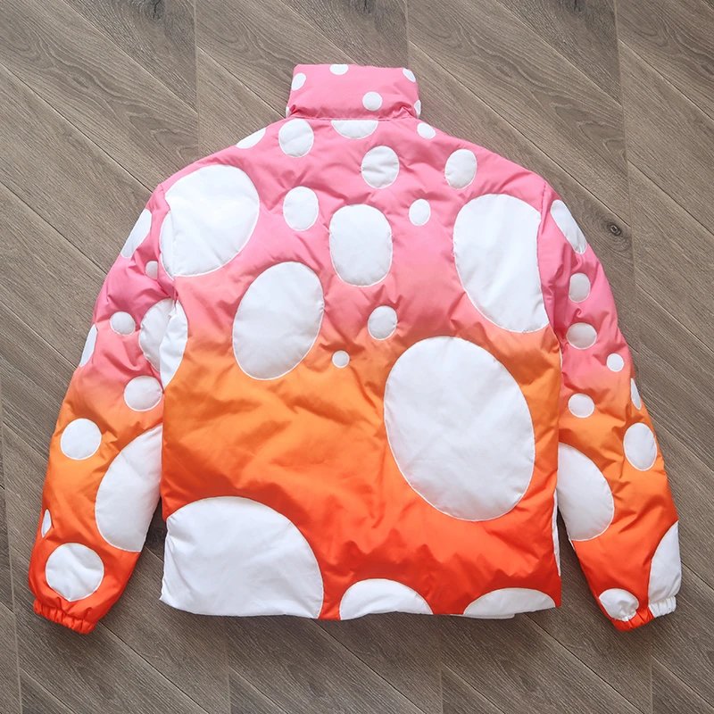 ERL Pink and Orange Gradient Polka Dot Down Jackets qc 2