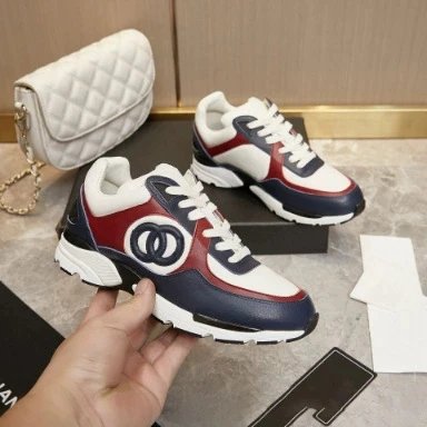 CHANEL Pre-Owned CC Suede Panelled Sneakers qc 3