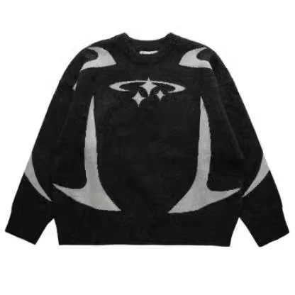 Hellstar Records "Star" Jacquard Knit Oversized Knitwear qc 3