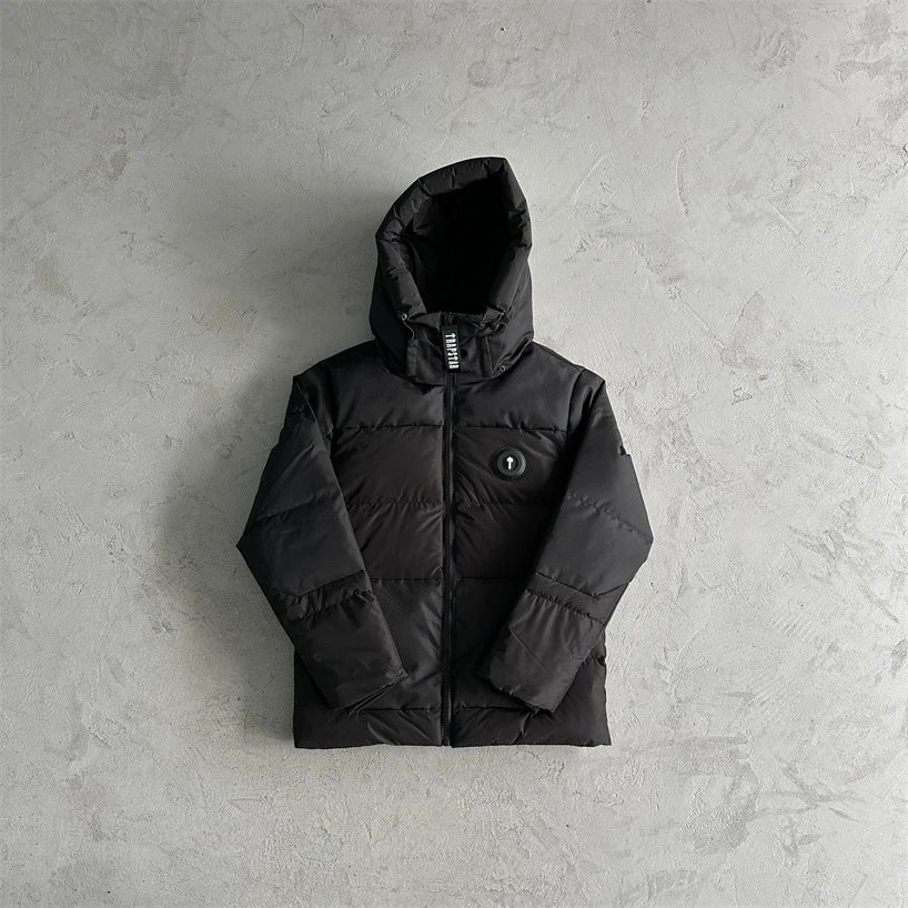 Trapstar Irongate Detachable Hooded Puffer Black/Yellow Down Jackets qc 1
