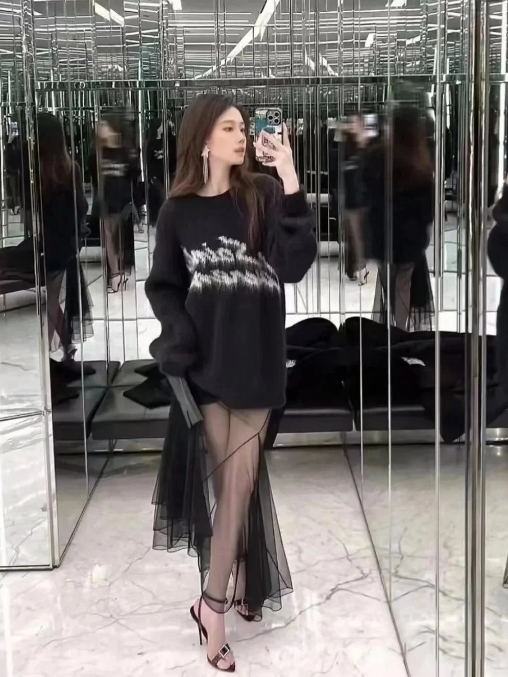 Other Korean style loose-fitting drop-shoulder sweater qc 2