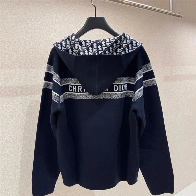 Dior Reversible Zipped Cardigan with Hood qc 4