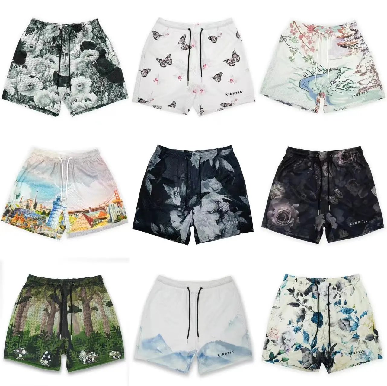 Kinetic Kings Graphic Mesh Shorts qc 1