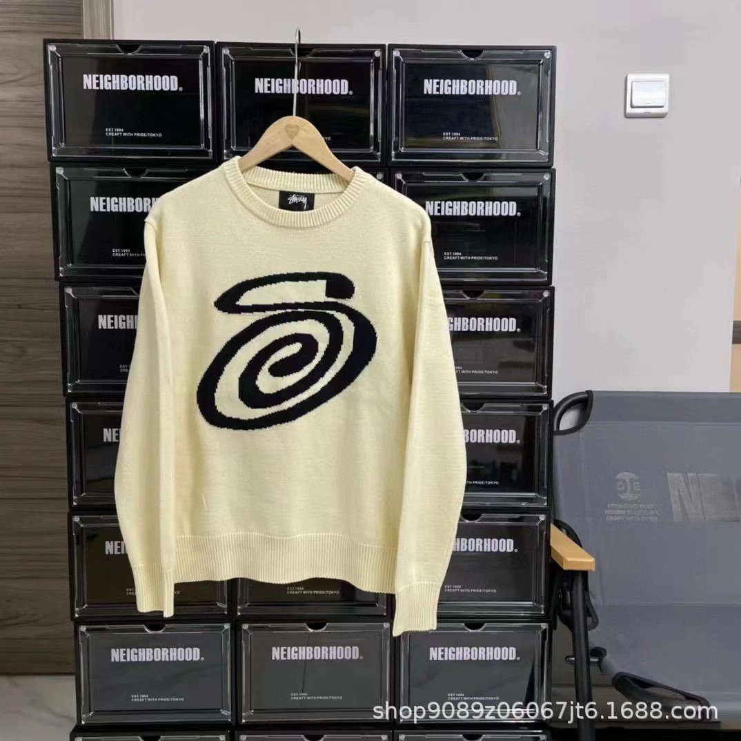 Stussy x Neighborhood mosquito coil pattern knit sweater qc 1