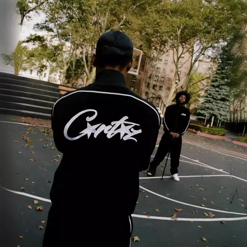 Corteiz HMP Embroidery Logo Zip-Up Track Jackets Set qc 2