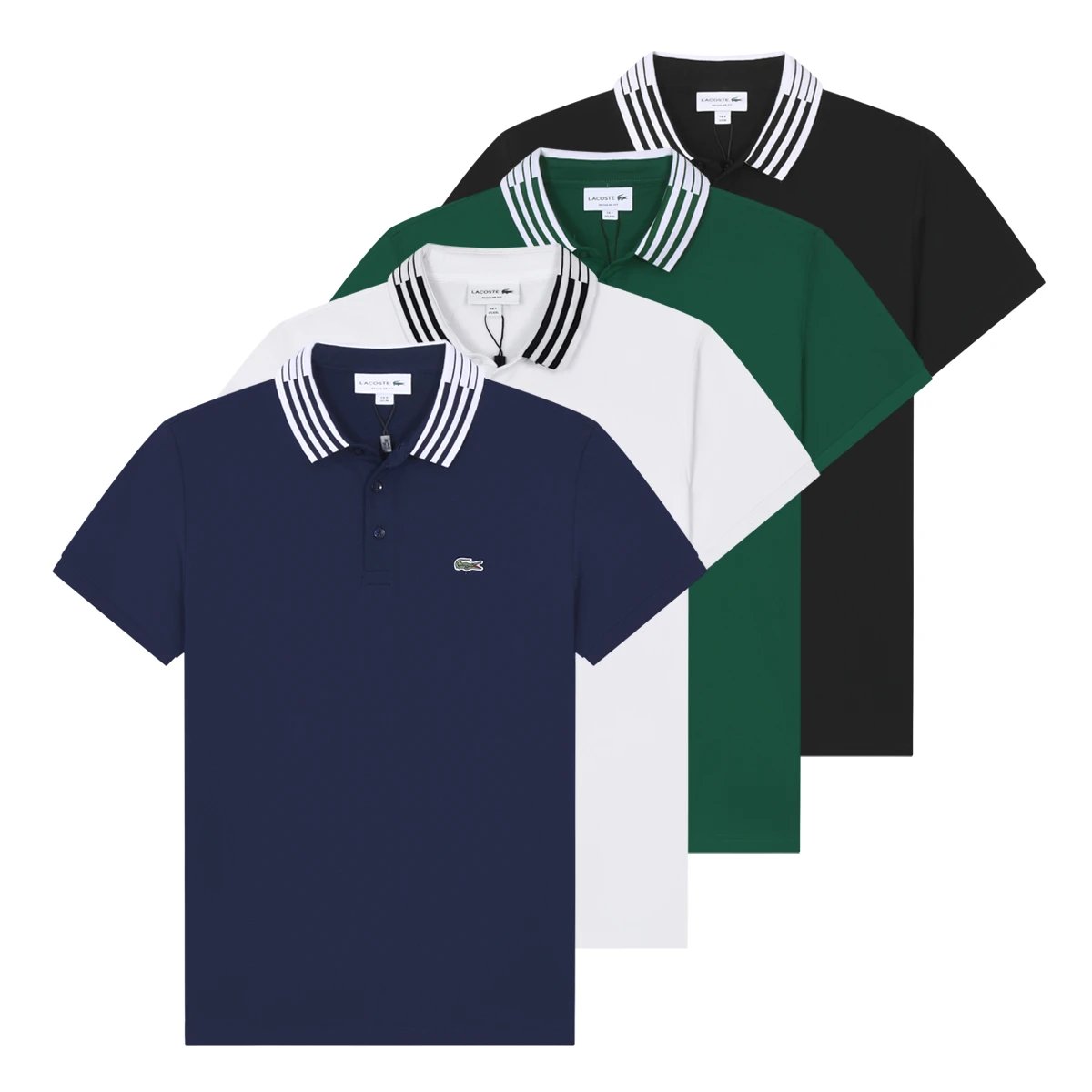Lacoste Smart Paris Contrast Trim Polo Shirt qc 1