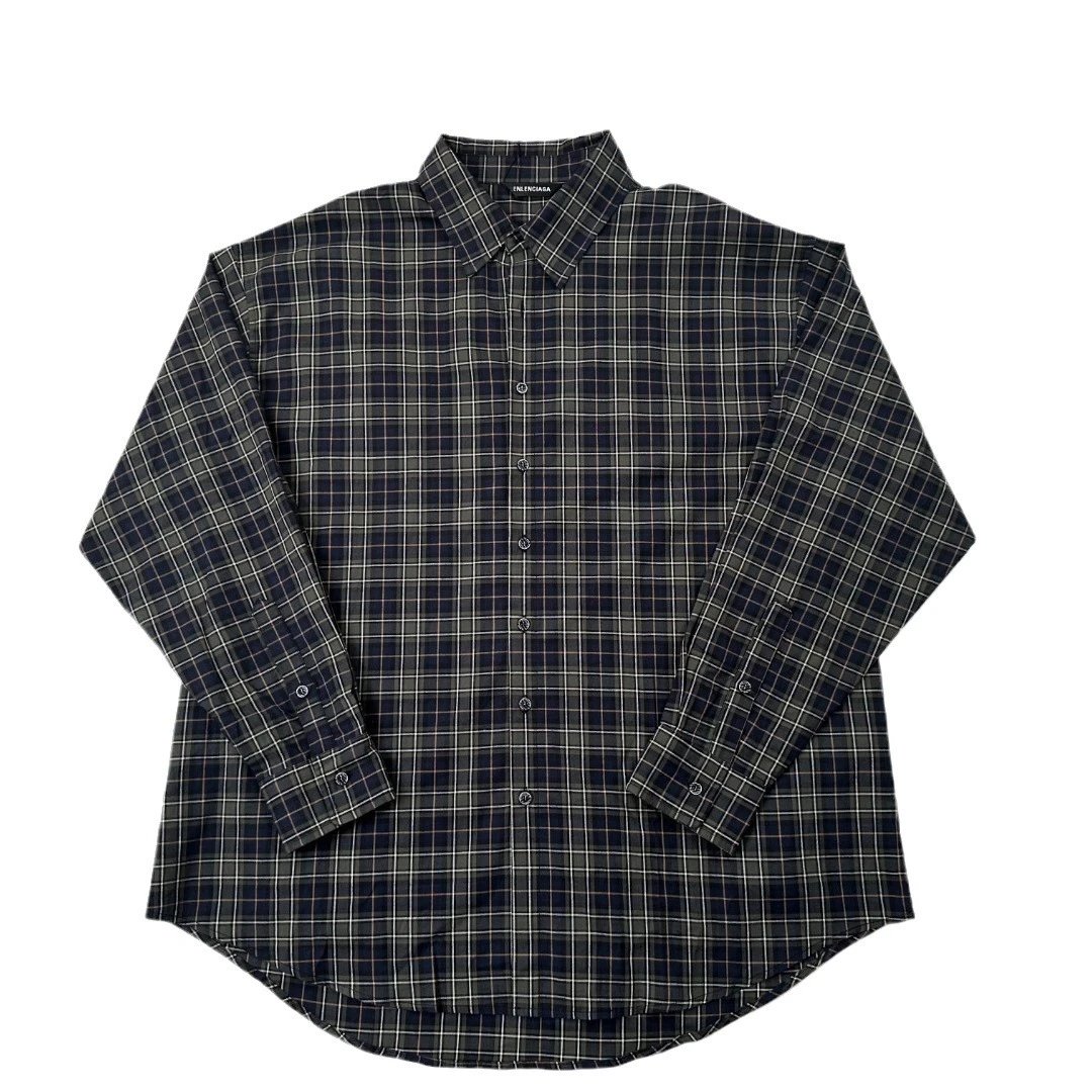 Balenciaga Large Fit Check Jackets qc 4