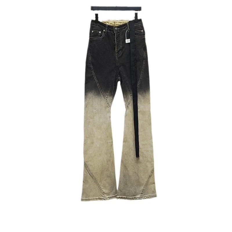 Rick Owens Black & Khaki Bolan Banana Jeans qc 4