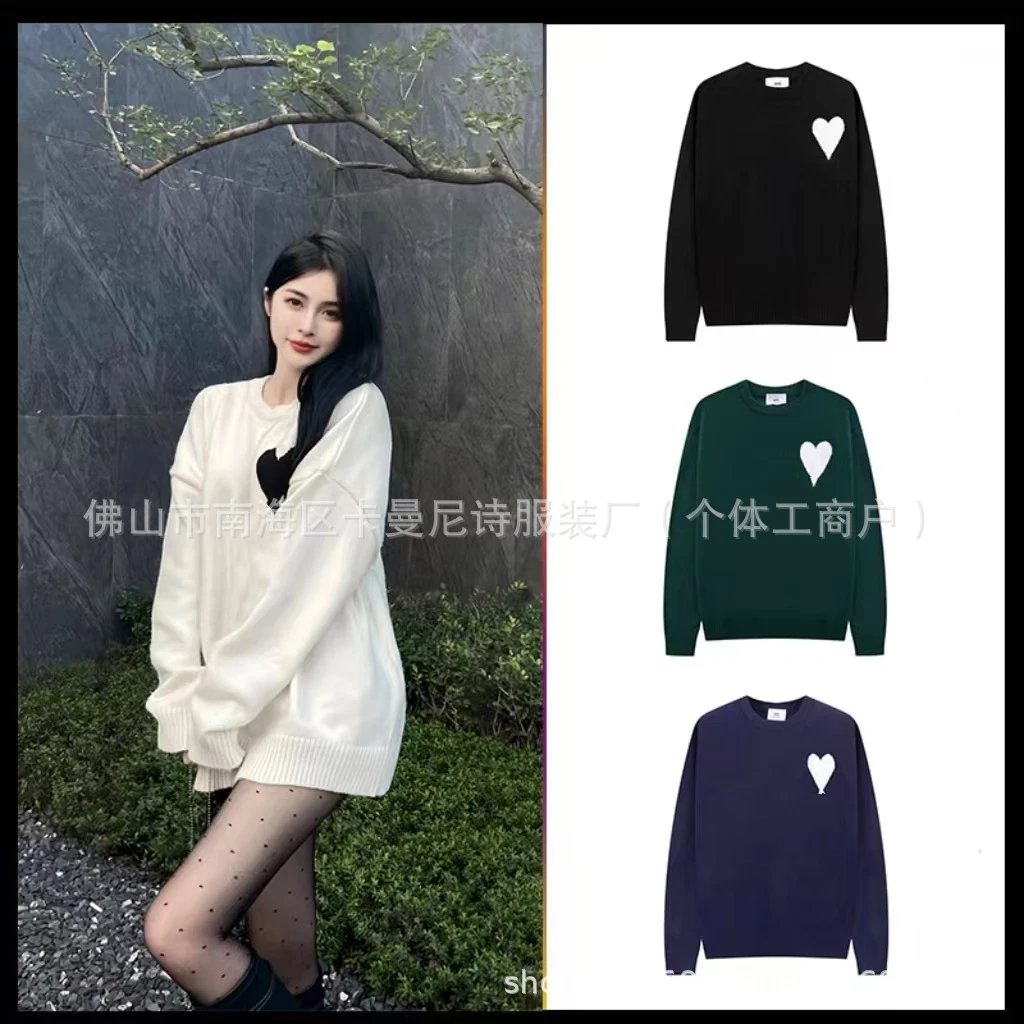 Ami Paris Ami de Coeur Crewneck Sweaters qc 2