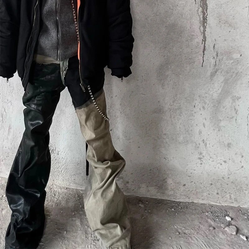 Rick Owens DRKSHDW Bolan Bootcut Patchwork Flared Jeans qc 1