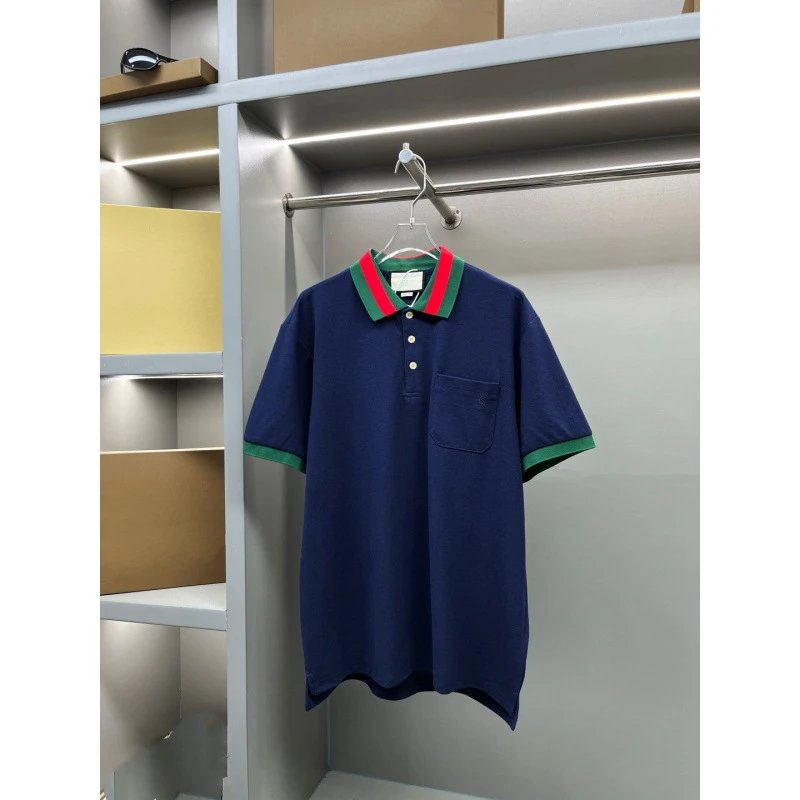 Gucci Web Trim Cotton Piqué Polo Shirts qc 3