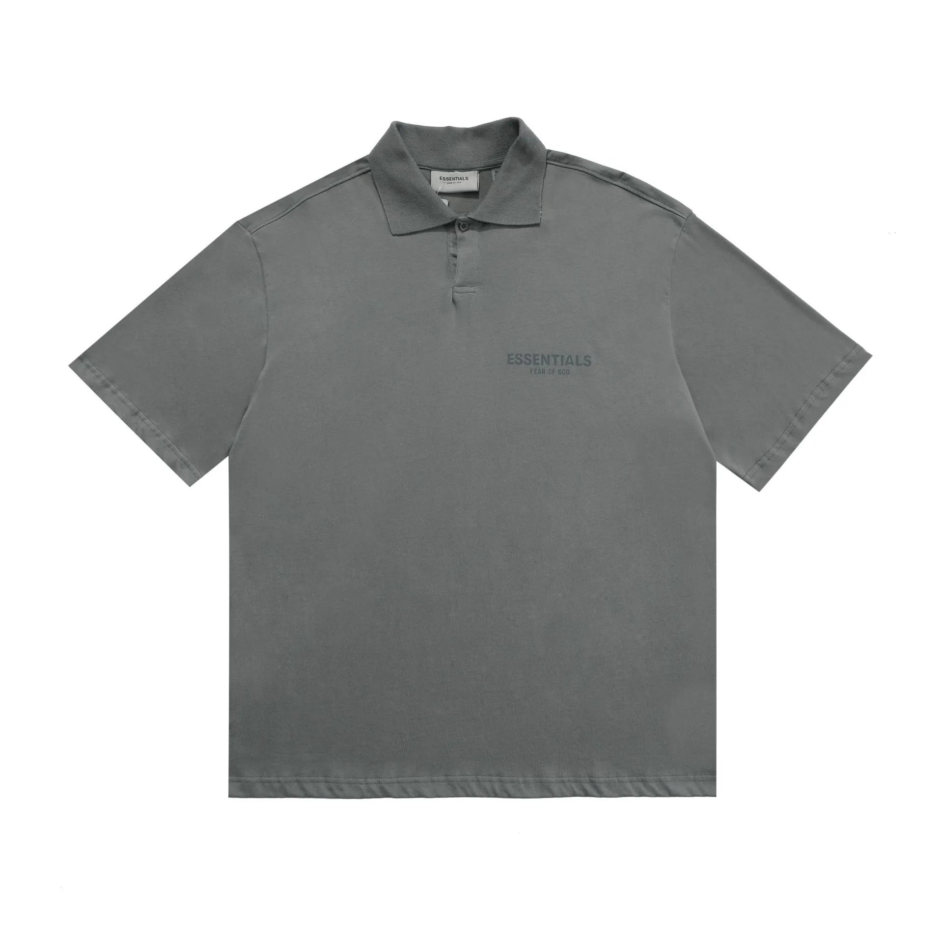 Fear of God (FOG) ESSENTIALS Fear of God ESSENTIALS Logo-Appliquéd Cotton-Blend Jersey Polo Shirts qc 4