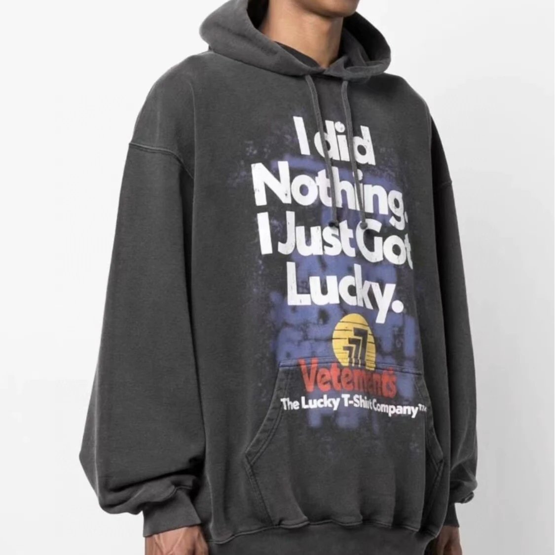 Vetements I Got Lucky Graphic Hoodies qc 4