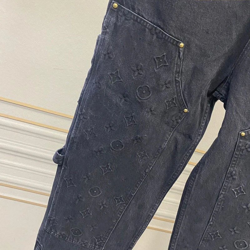 Louis Vuitton Monogram Workwear Denim Carpenter Trousers qc 2