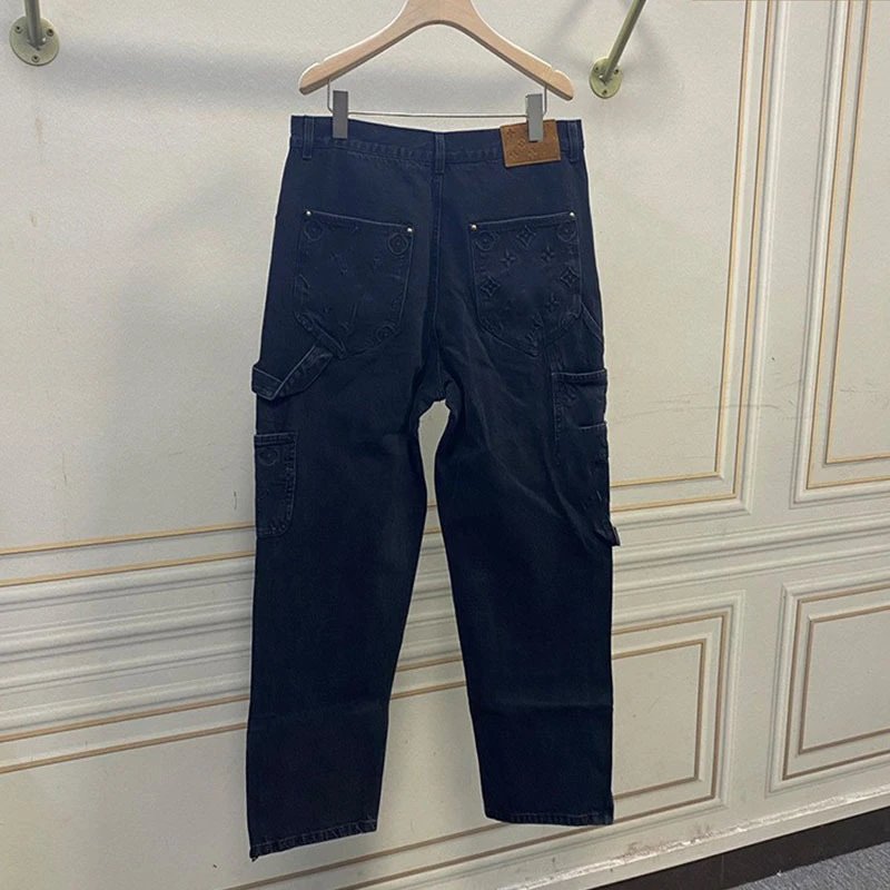 Louis Vuitton Monogram Workwear Denim Carpenter Trousers qc 1
