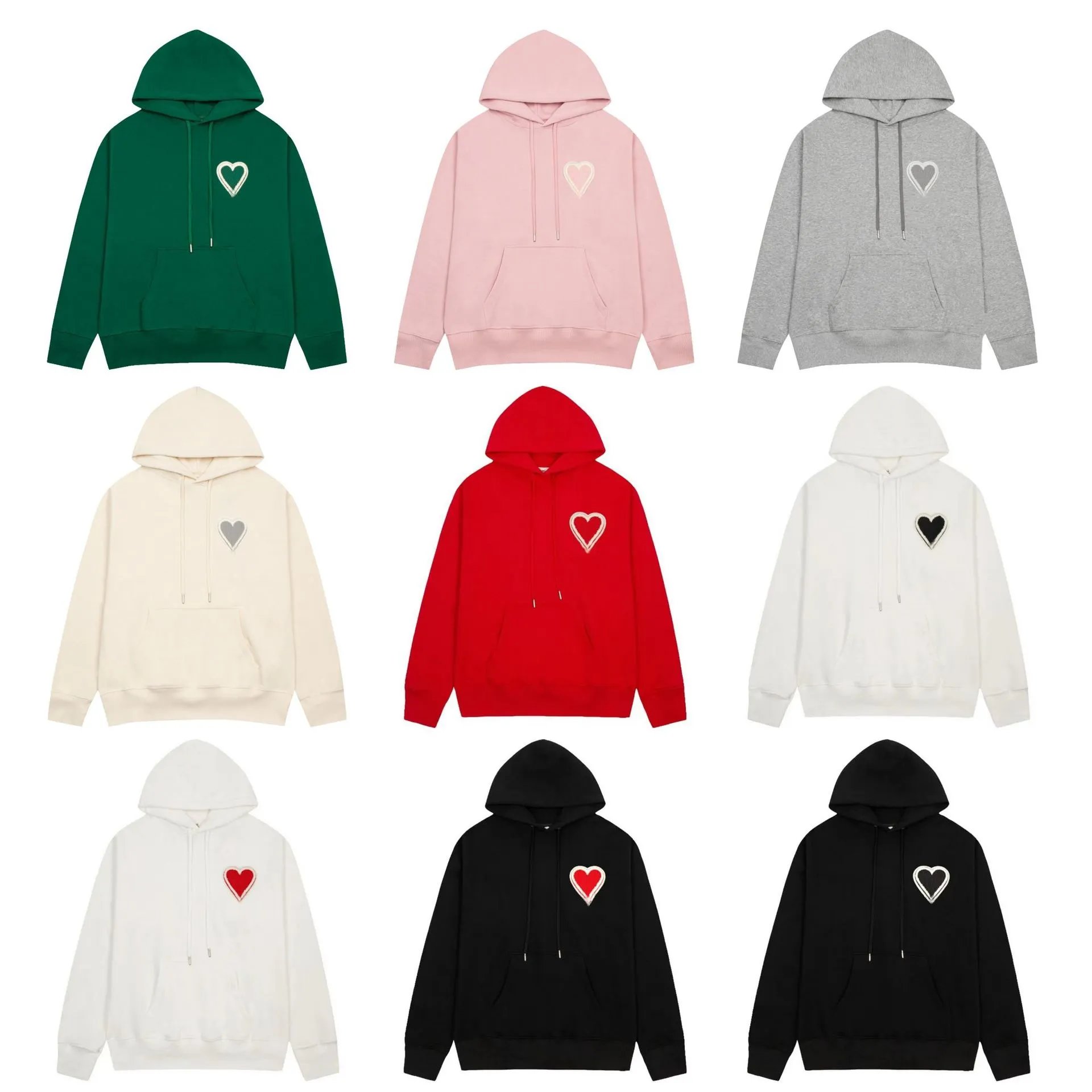 Ami Paris Ami de Coeur Hoodies qc 4