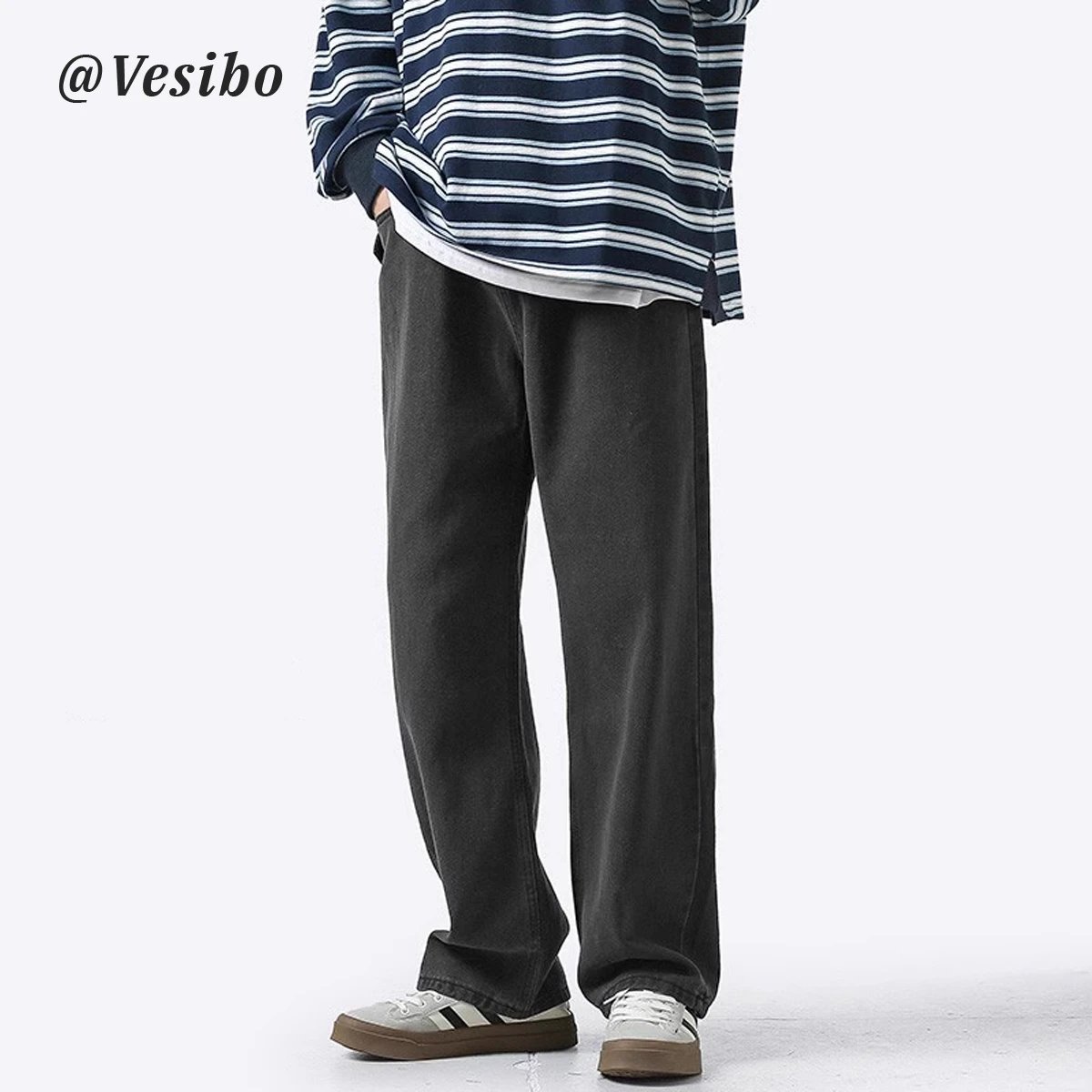 Vesibo Mud Washed Straight Jeans qc 2