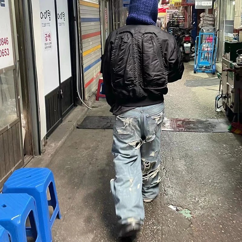 Balenciaga Distressed Baggy Jeans qc 4