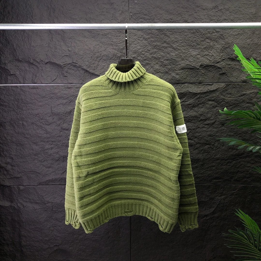 ArguE Culture Ribbed Turtleneck Distressed Knitwear qc 2