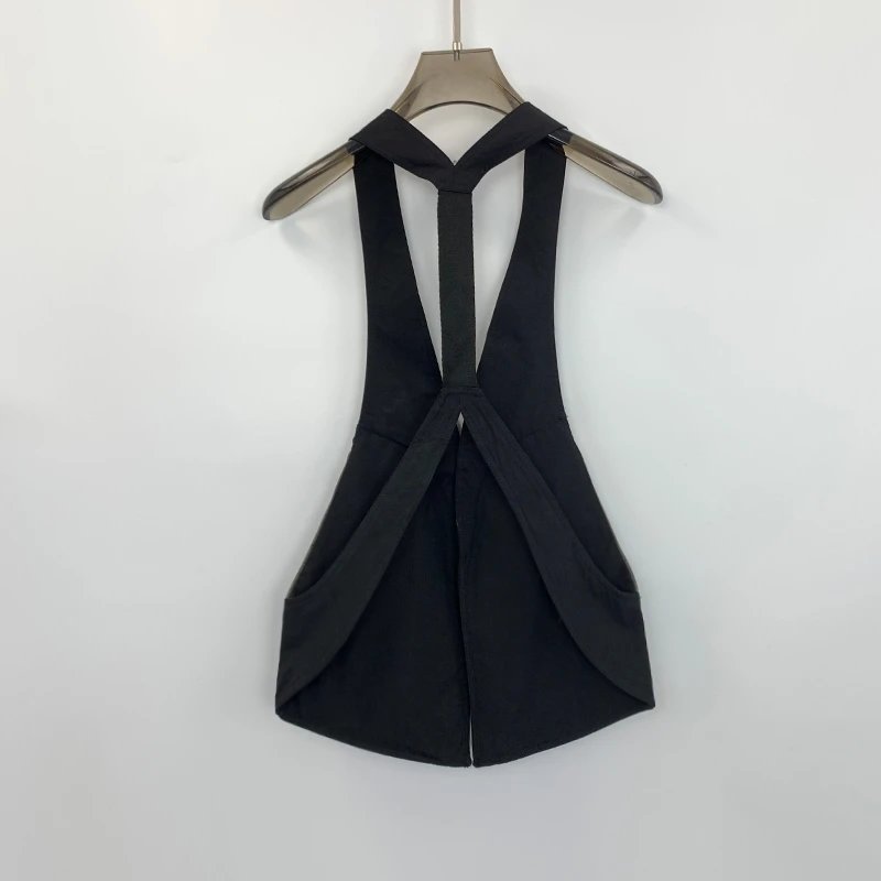 Rick Owens Bauhaus Gimp Zip-Front Vest Black qc 1