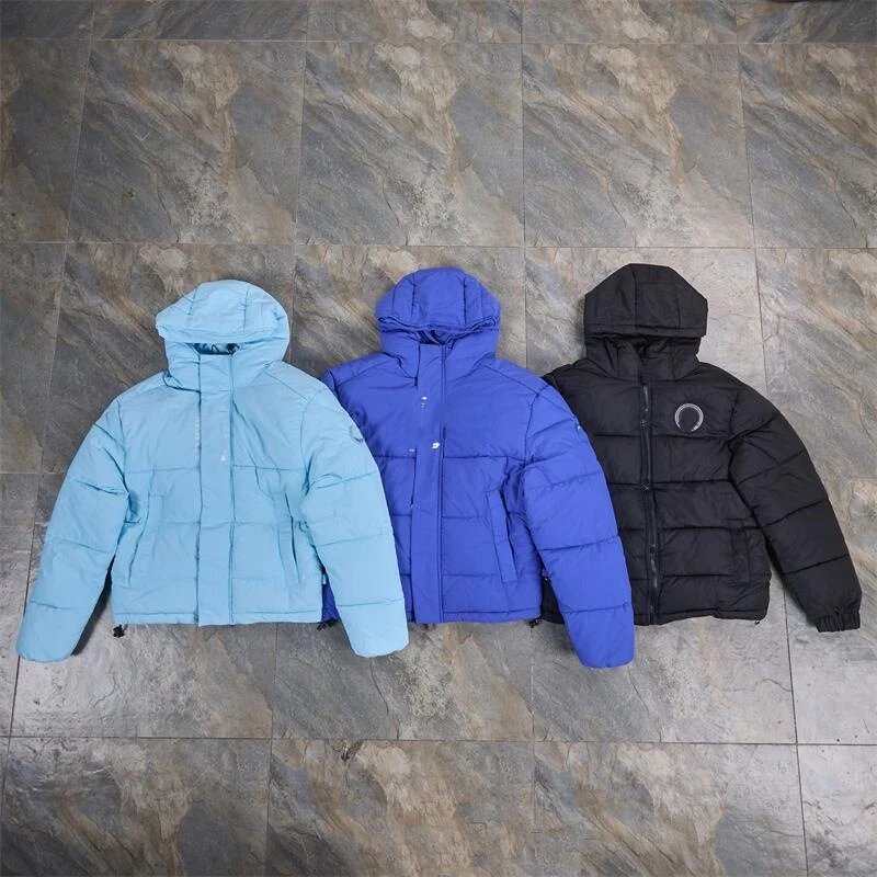 Marine Serre Moon Logo-Patch Padded Down Jackets qc 1