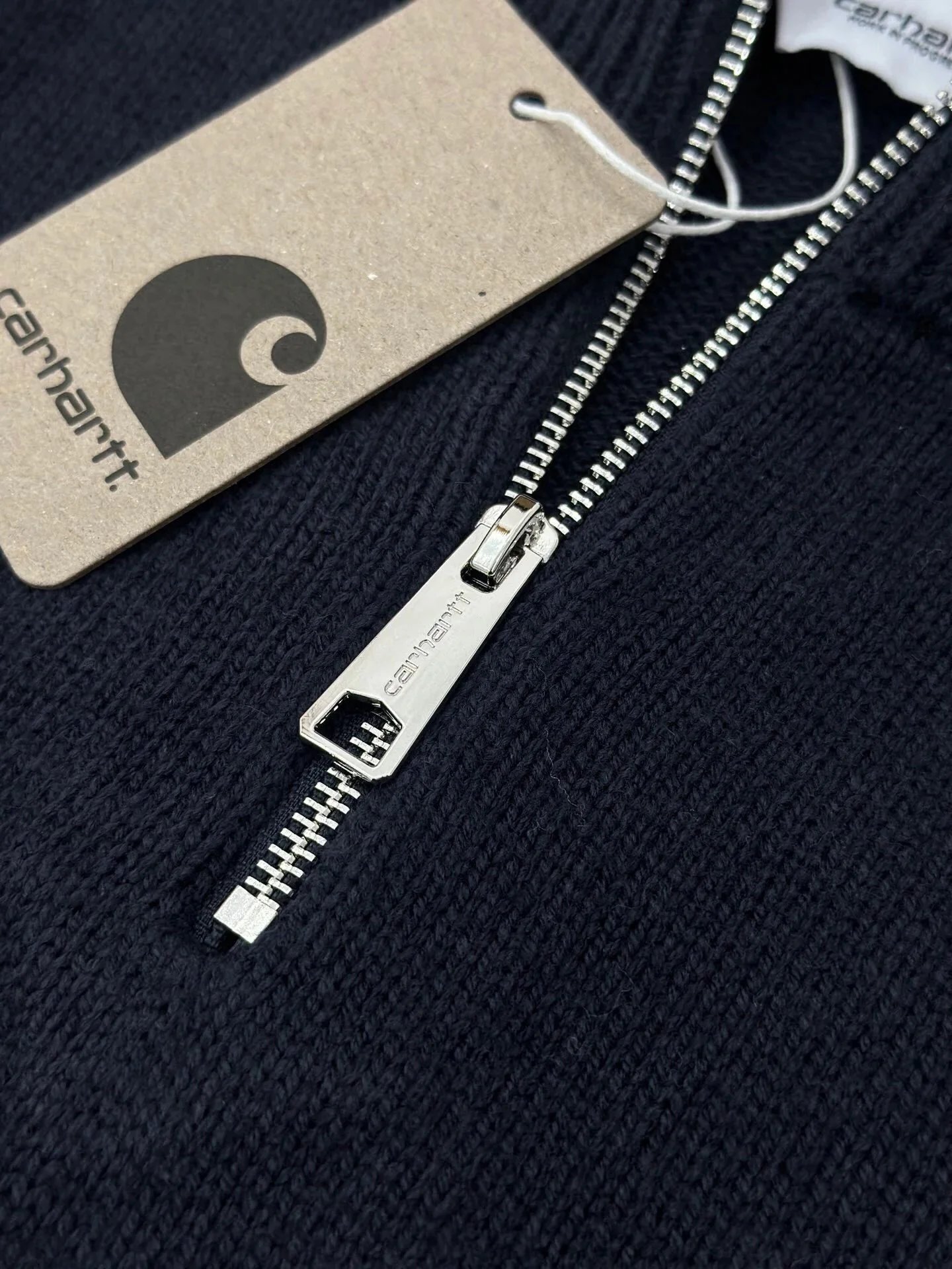 Carhartt Half-Zip Script Logo Oversized Knitwear qc 7