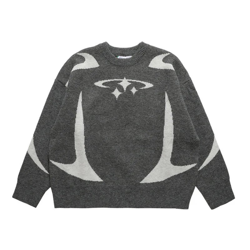 Hellstar Records "Star" Jacquard Knit Oversized Knitwear qc 1