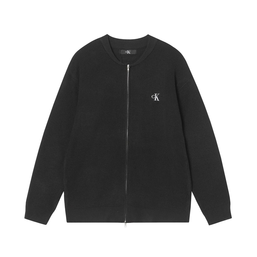 Calvin Klein Jeans Logo-Embroidery Zip-Up Knit Cardigan Knitwear qc 2