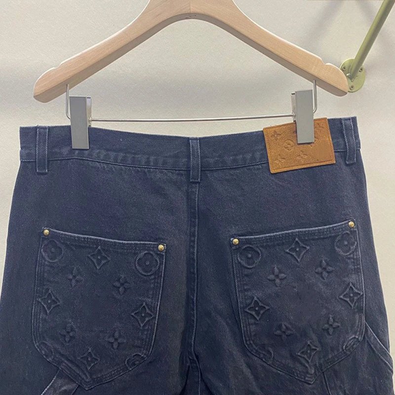 Louis Vuitton Monogram Workwear Denim Carpenter Trousers qc 3
