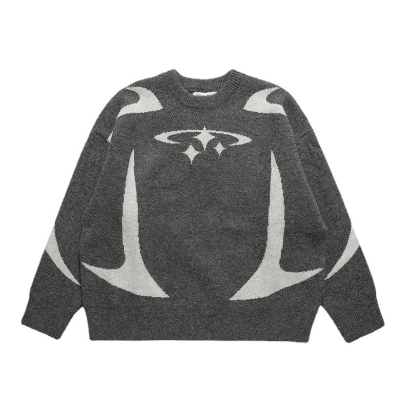 Hellstar Records "Star" Jacquard Knit Oversized Knitwear qc 4