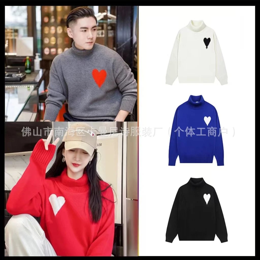 AMI Paris Ami de Cœur Turtleneck Knitwear qc 1
