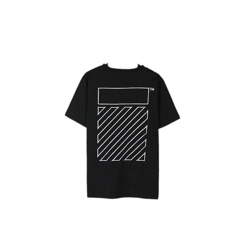 Off-White Summer Blue Arrow Graffiti Print T-Shirts qc 4