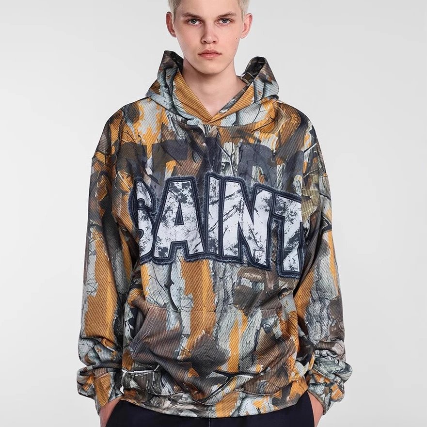 Saint Michael Real Tree Camo Logo Hoodies qc 4