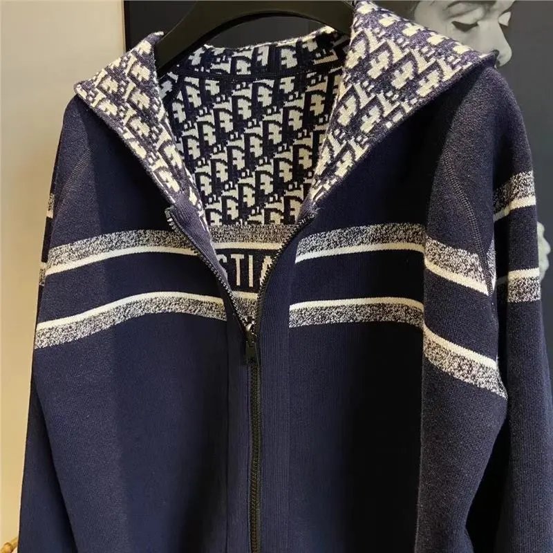 Dior Reversible Zipped Cardigan with Hood qc 1