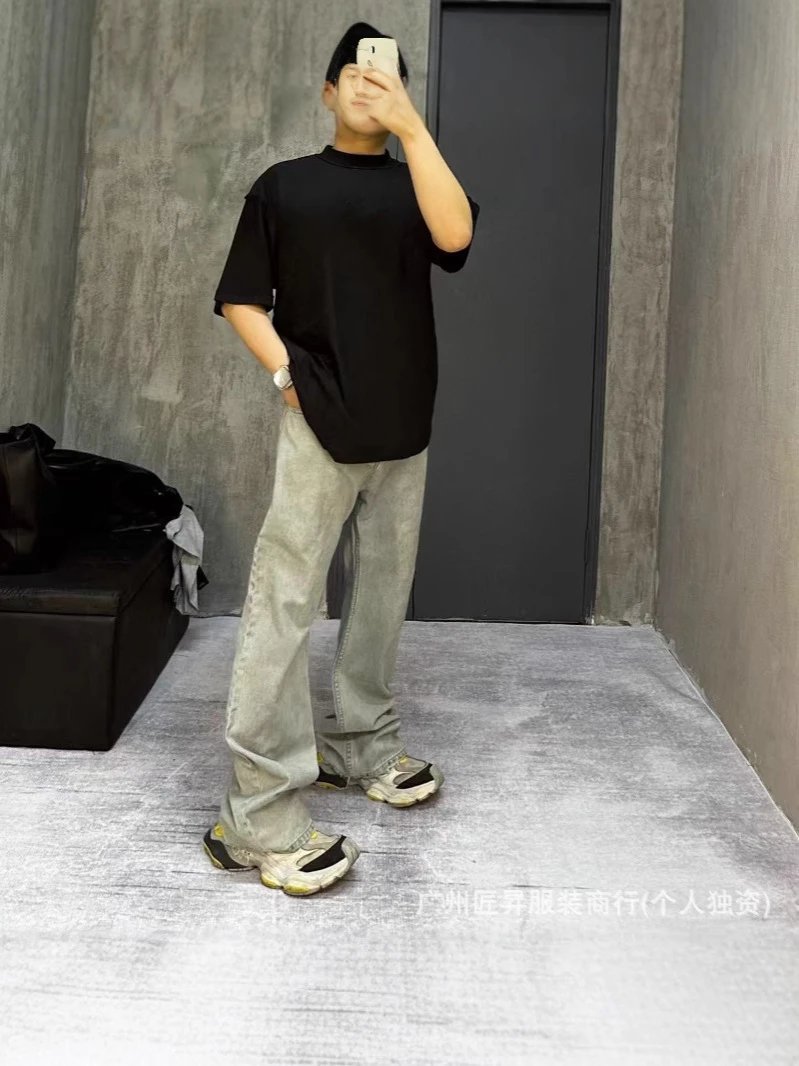 Balenciaga Mud Washed Flare Jeans qc 2