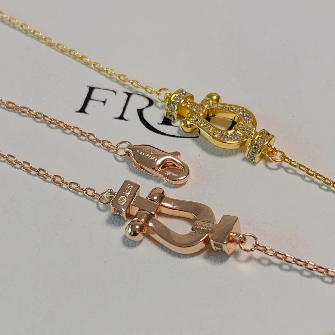 Fred Force 10 Series 18K Gold Diamond Small Horseshoe Bracelet qc 4