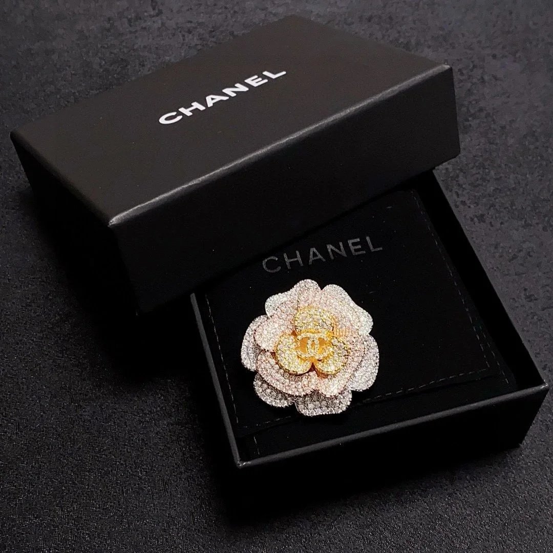 Chanel Classic Camellia Collection Brooch qc 5