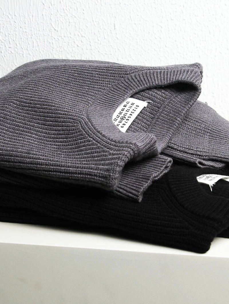 Maison Margiela Ribbed Crew Neck Sweater qc 1