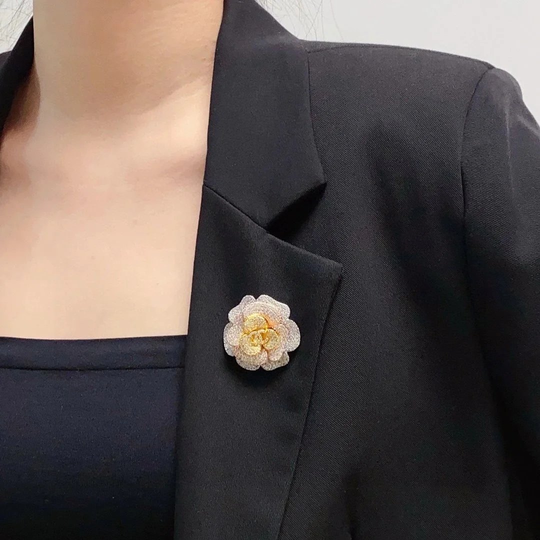 Chanel Classic Camellia Collection Brooch qc 2
