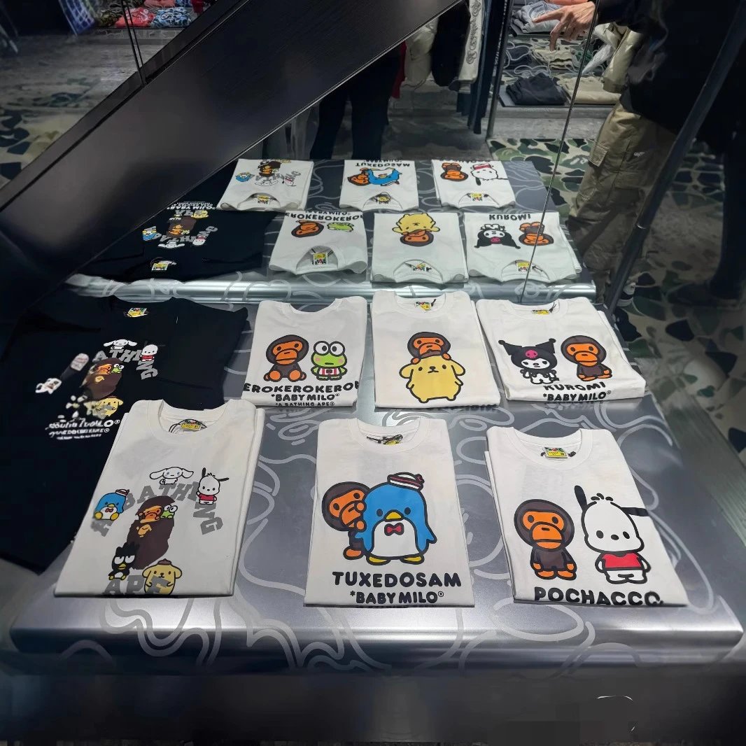 BAPE & Sanrio BABY MILO Collaboration Short-Sleeve T-Shirt qc 1