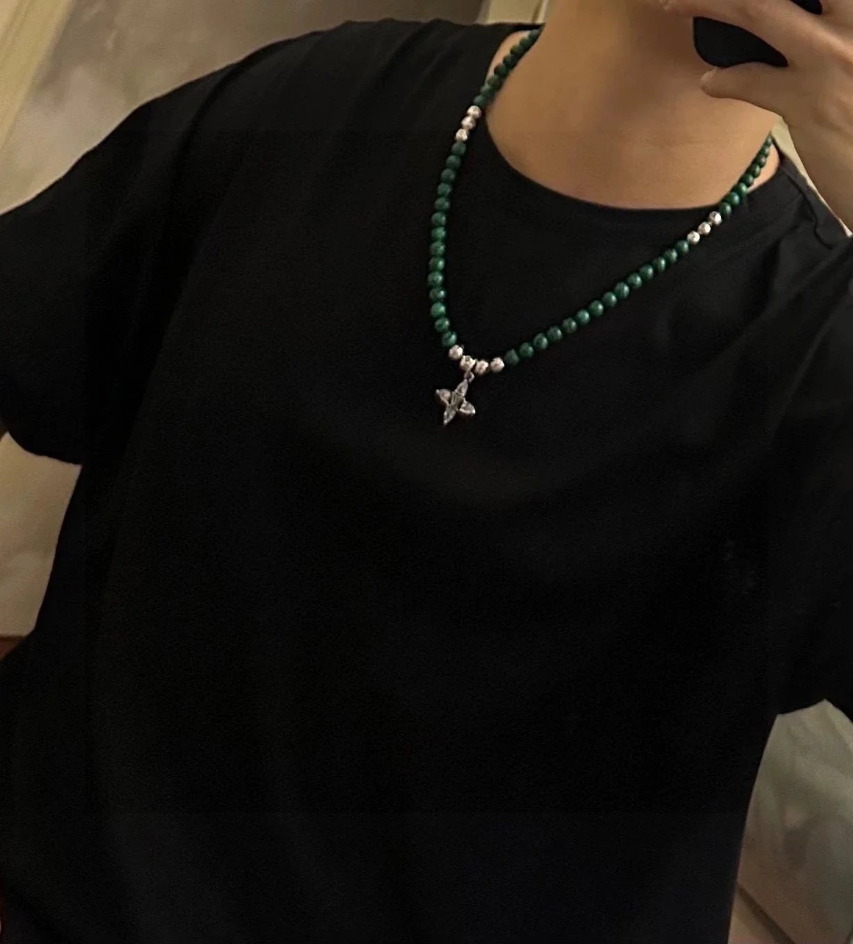 Louis Vuitton beaded necklace qc 3