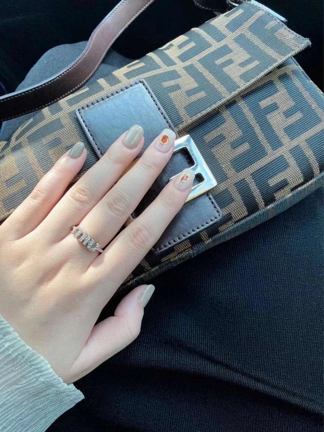 Miu Miu silver metal ring qc 7