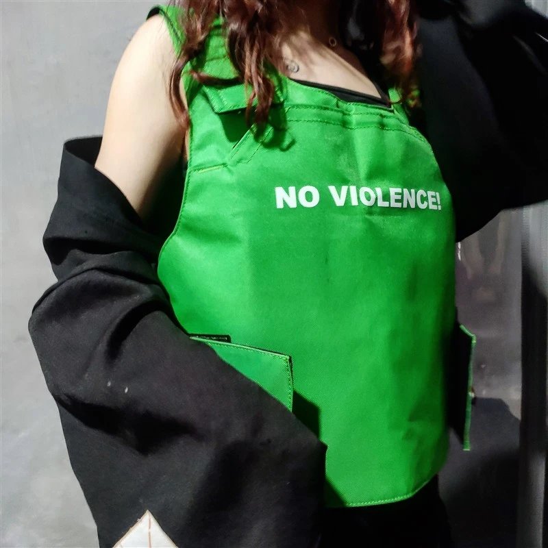 Golf Wang "No Violence" Green Military Style Vest qc 2