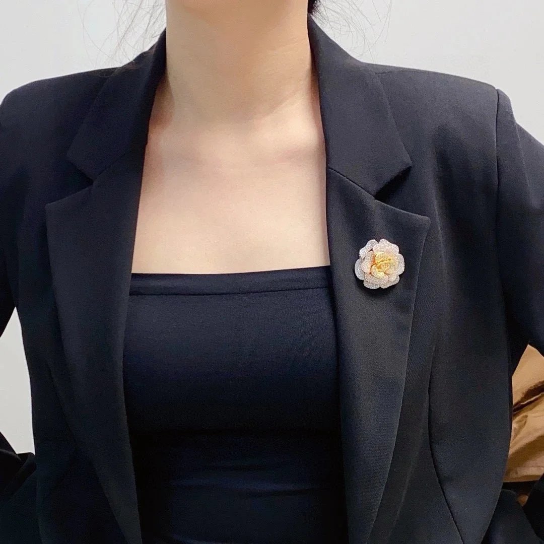 Chanel Classic Camellia Collection Brooch qc 1