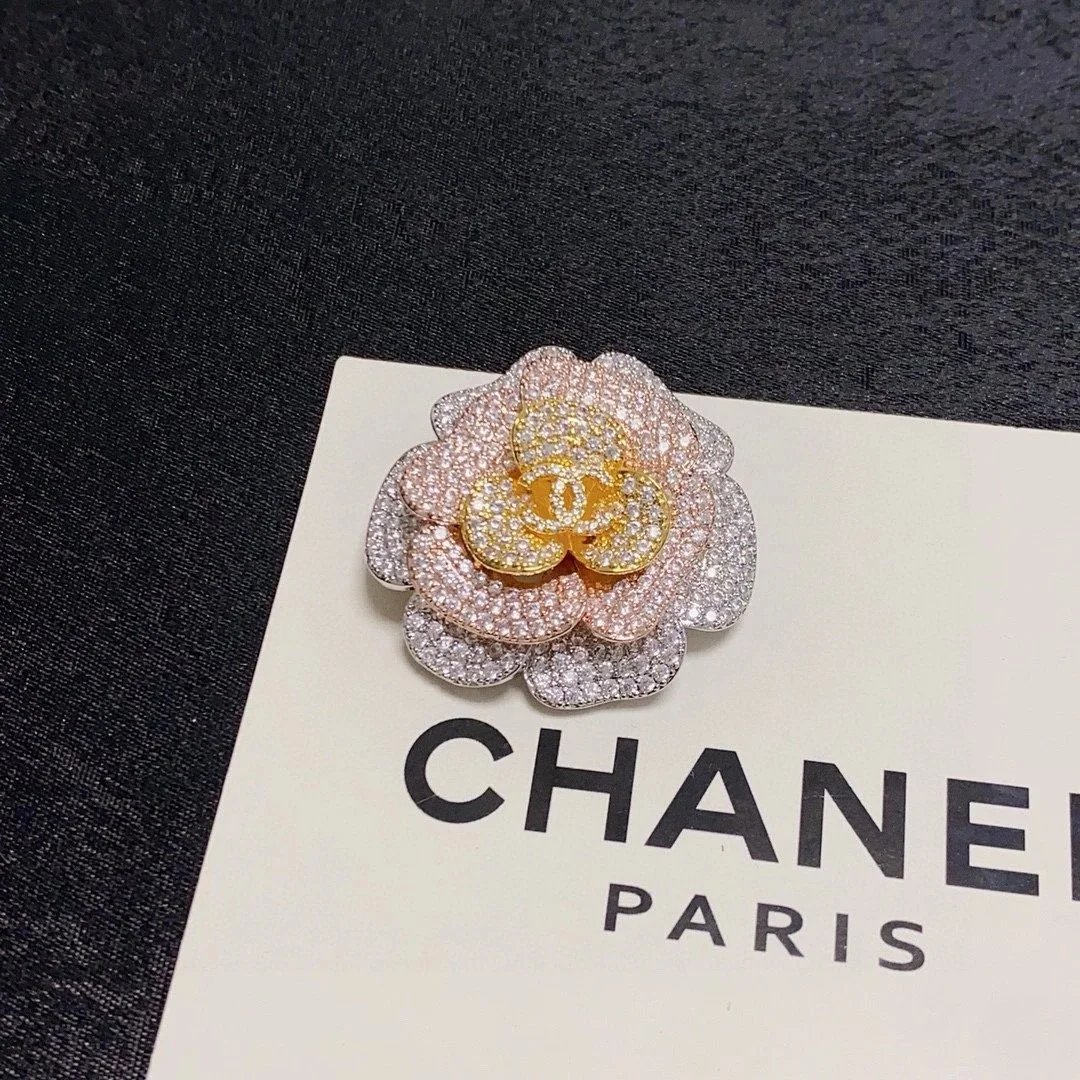 Chanel Classic Camellia Collection Brooch qc 7