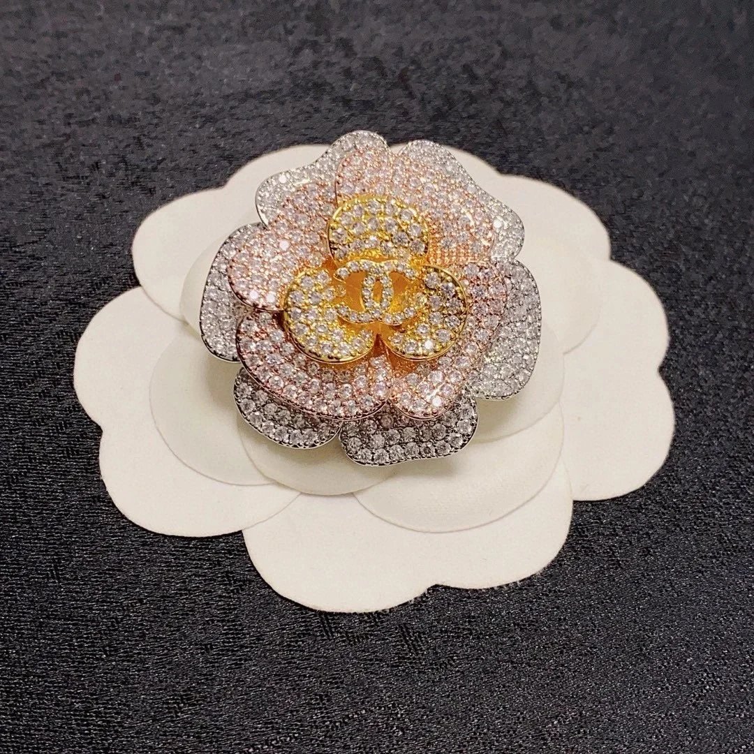 Chanel Classic Camellia Collection Brooch qc 3