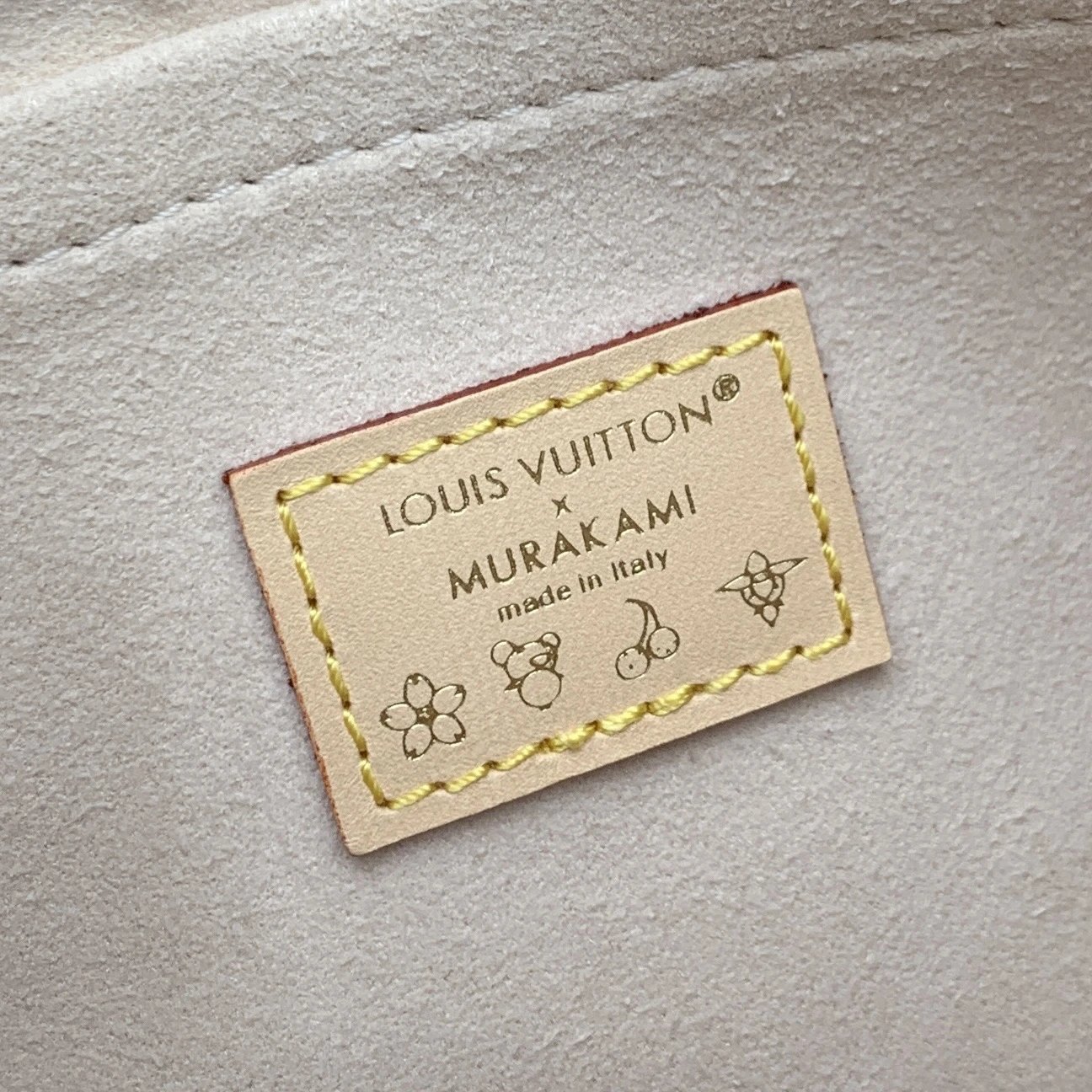 The Louis Vuitton Boulogne PM features White Monogram Multicolore. qc 7